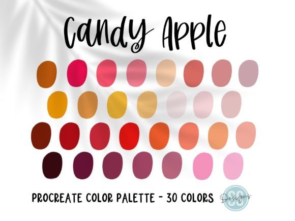 Candy Apple Procreate Palette: Fall Colors