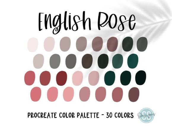 English Rose Procreate Color Palette: A Soft Garden Vibe for Digital Artists