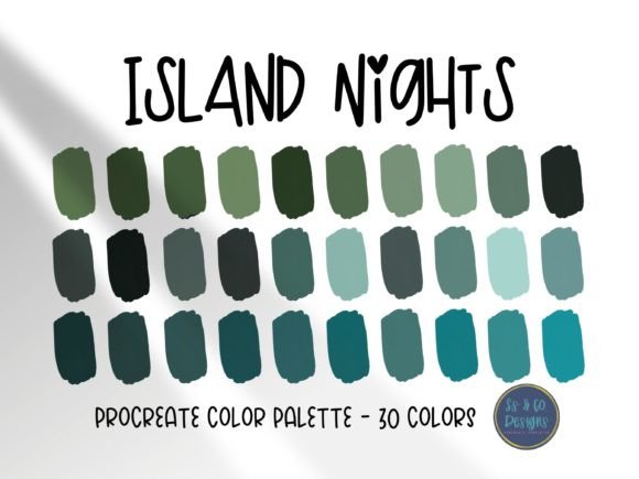 Island Nights Procreate Color Palette Guide