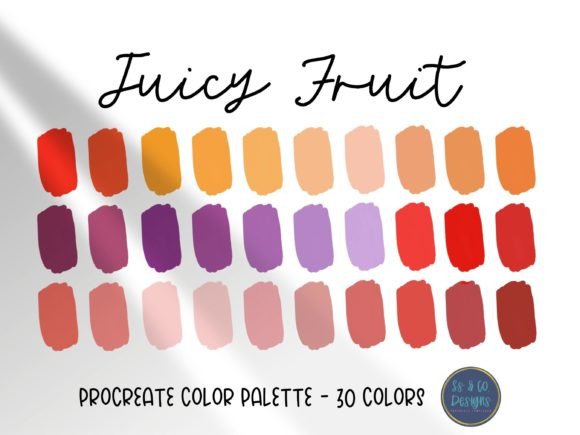 Juicy Fruit Procreate Color Palette Guide