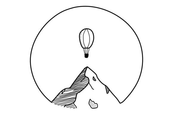 Mountain Scape Procreate Brush Stamp