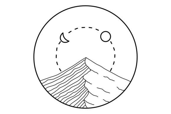 Mountain Sky Procreate Brush Stamp