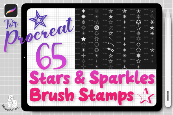 Procreate Brush Stamps Stars Sparkles