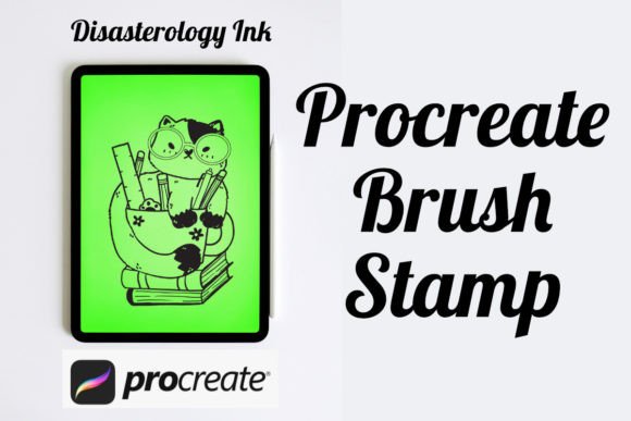 Professor Cat Procreate Brush Stamp