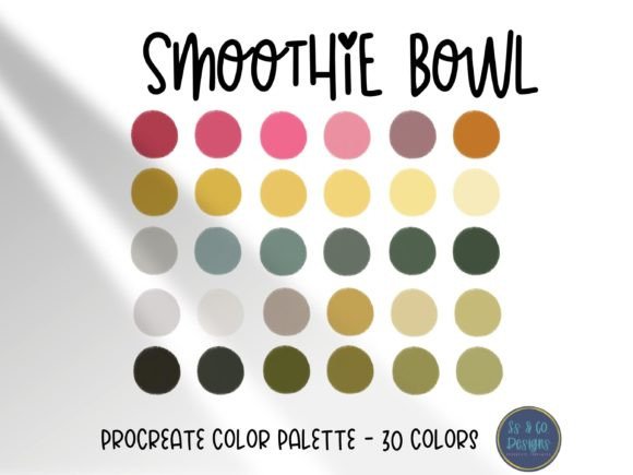 Smoothie Bowl Procreate Color Palette Guide