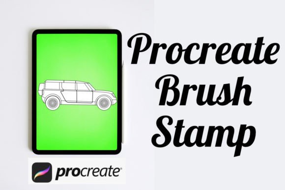 Streamline Your Digital Art with the Car 14 Outline Procreate Brush Stamp