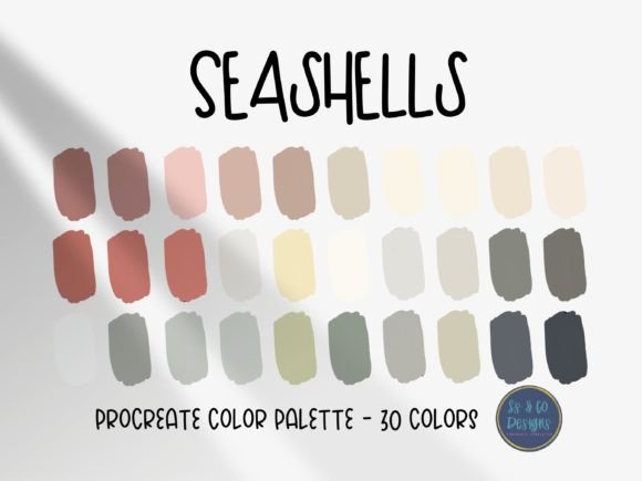 Unlocking Coastal Creativity with the Seashell Procreate Color Palette