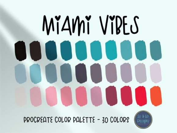 Unlocking the Miami Vibes Procreate Color Palette for Digital Artists